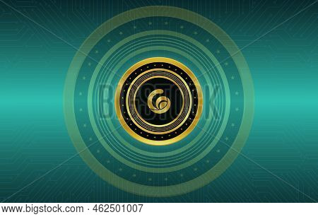 Radio Caca Crypto Currency Images. 3d Illustration.