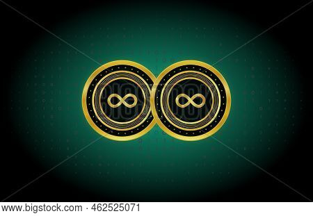 The Internet Computer Virtual Currency Logo. 3d Illustrations.