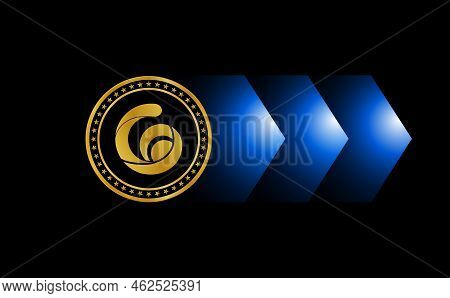 Radio Caca Crypto Currency Images. 3d Illustration. Digital Coins.
