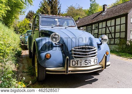 Schieder-schwalenberg, North Rhine-westphalia, Germany, May 8, 2022: Classic Car Show, Fiat Abarth F