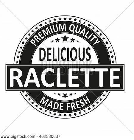 Raclette Cheese For Logo Template. Logo Vector Stamp