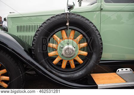 Genk, Belgium, August 18, 2021:classic Summer Meet Of Oldtimer, Cadillac 341, 1928