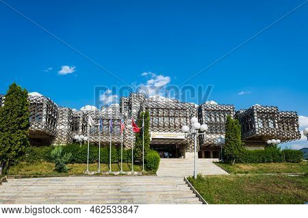 Pristina, Kosovo - June 2022 - National Library Of Kosovo In Pristina. The Library Is One Of The Mos
