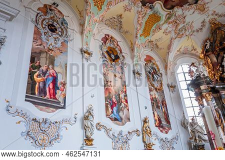 Schongau Church Interiors, Bavaria, Germany