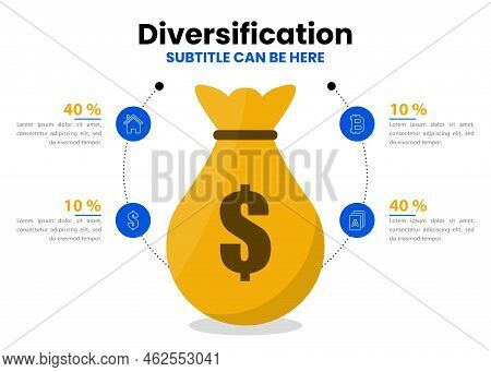 Infographic Template With Icons And 4 Options Or Steps. Investment Concept. Can Be Used For Workflow