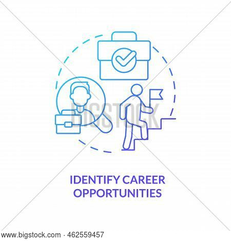 Identify Career Opportunities Blue Gradient Concept Icon. Professional Ambitions. Development Abstra