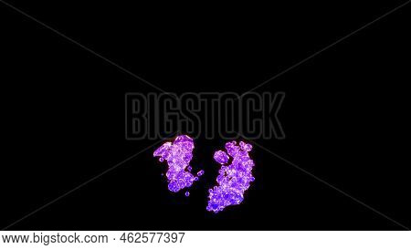 Fancy Fashion Gemstones Font, Red And Rose Period (full Stop) And Comma, Isolated - Object 3d Render