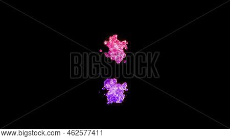 Fancy Luxury Diamonds Font, Red And Purple Colon, Isolated - Object 3d Rendering