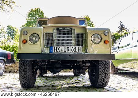 Schieder-schwalenberg, North Rhine-westphalia, Germany, May 8, 2022: Classic Car Show, Land Rover 88