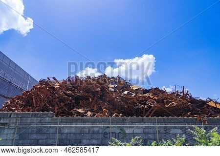 Metal Scap Yard In The Amsterdam Harbor Area
