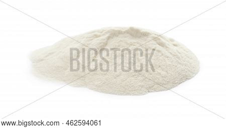 Pile Of Agar-agar Powder Isolated On White