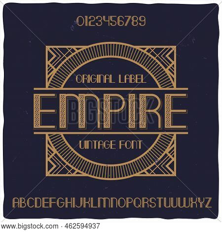 Original Label Typeface Named 