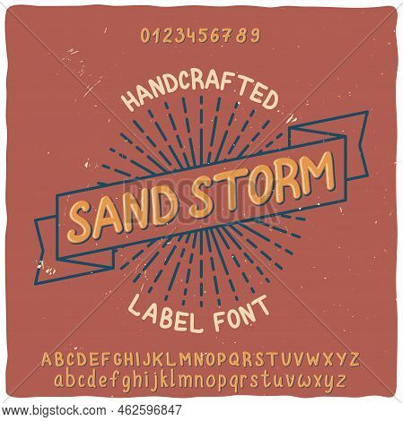 Sand Typeface Original Label Vector & Photo (Free Trial) | Bigstock