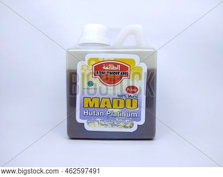 Serang, Indonesia - September 2 2021: Honey That Is Packaged And Sold In Plastic Bottles, Taken From