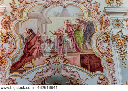 Rottenbuch Abbey Interiors, Bavaria, Germany