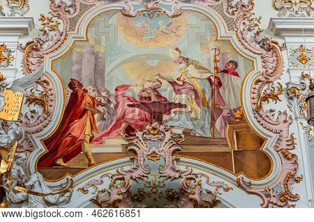 Rottenbuch Abbey Interiors, Bavaria, Germany