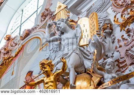Rottenbuch Abbey Interiors, Bavaria, Germany
