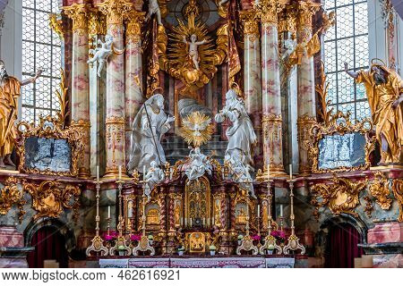 Rottenbuch Abbey Interiors, Bavaria, Germany