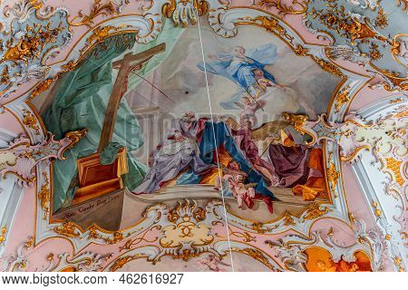 Rottenbuch Abbey Interiors, Bavaria, Germany