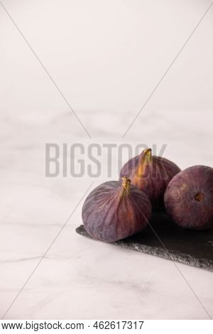 Figs On A White Background, Figs In Section