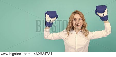 Girl Power. Woman Isolated Face Portrait, Banner With Mock Up Copy Space. Power That Shines Your Bus