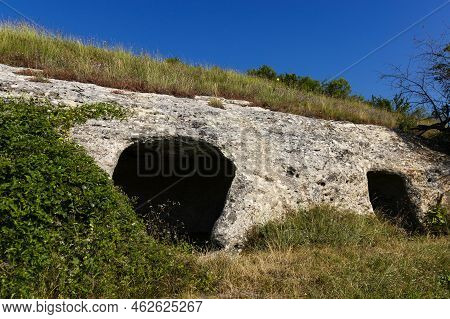 Ancient Cave City, Baqla, View From The Outside.
