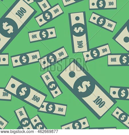 Dollar Banknote Seamless Pattern. American Bucks Abstract Texture