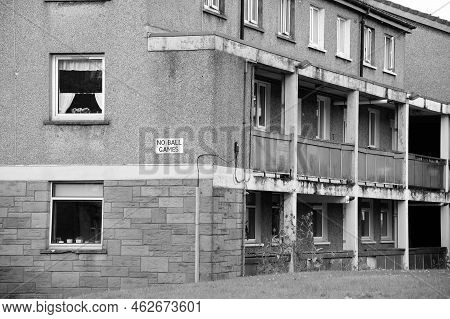 Council Flats In Poor Housing Estate With Many Social Welfare Issues In Linwood
