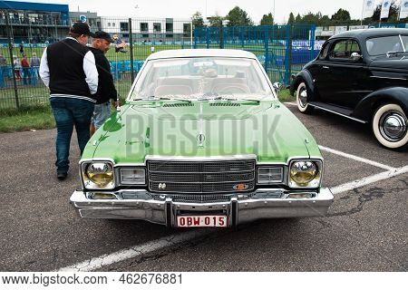 Genk, Belgium, August 18, 2021: Classic Summer Meet Of Oldtimer, Plymouth Volare
