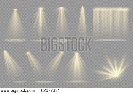 Glow Yellow Spotlight Special And Light Effect.