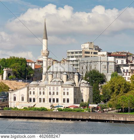 View From Golden Horn Overlooking Ottoman Imperial Sokollu Mehmed Pasha Mosque, Suited Beside Atatur