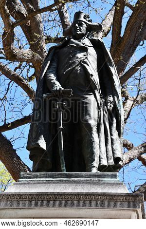 Washington Dc - Apr 3: Commodore John Barry Statue At Franklin Park In Washington C, As Seen On Apri