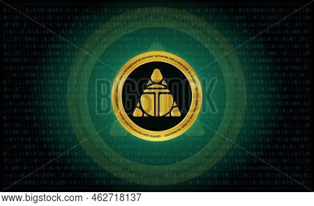 Images Of Alien Worlds-tlm Virtual Currency. Digital Coins. 3d Illustrations.