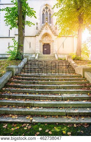 Church Of St. Francis Of Assisi On Sunny Summer Day. Sumburk, Tanvald, Czech Republic