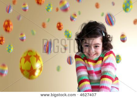Fille âgée oeufs
