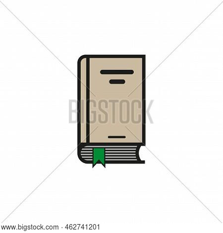 Cartoon Book With Bookmark. Business Concept. Vector Illustration. Stock Image.