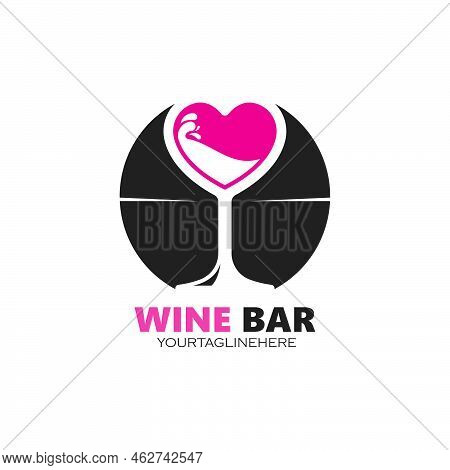 Wine Logo Icon Vector Illustration Design