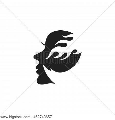 Unique Face Woman Icon Vector Illustration Design
