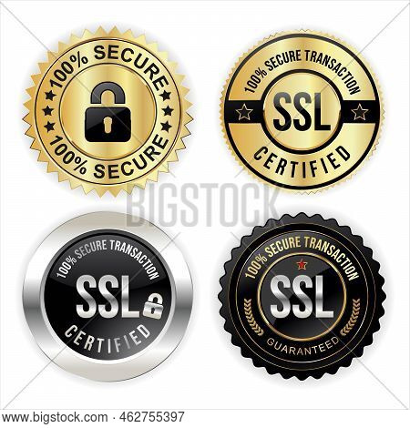Collection Of Ssl Protection Secure Icon Vector Illustration Isolated On White Background 03.eps