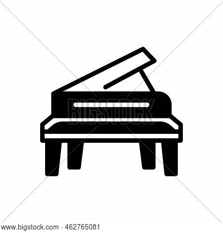 Black Solid Icon For Piano Instrument Music Pianoforte Entertainment Melody Musical Classica