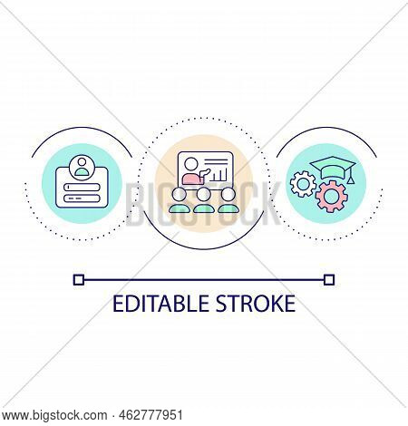 Exclusive Online Access Loop Concept Icon. Digital Educational Resources. Improve Professional Skill
