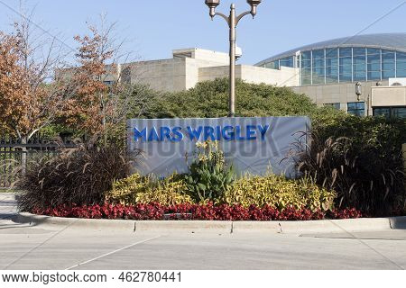 Chicago - Circa October 2022: Mars Wrigley Global Headquarters. Mars Wrigley Is The World's Leading 