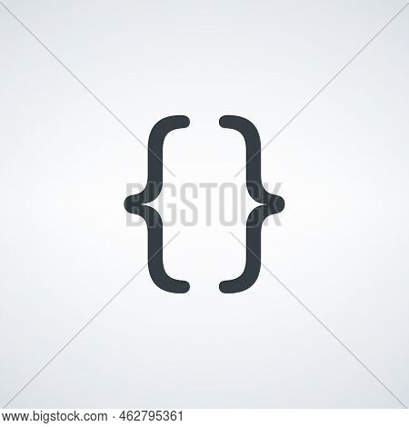 Quote Symbol. Bracket Icon. Typography Element. Stock Vector Illustration Isolated On White Backgrou