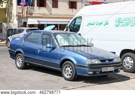 Casablanca, Morocco - September 29, 2019: Small Family Car Renault 19 In The City Street.