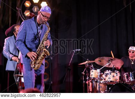 Cracow, Poland - July 08, 2022: Kenny Garrett Quintet Performing Live On The Kijow Centre Stage At S