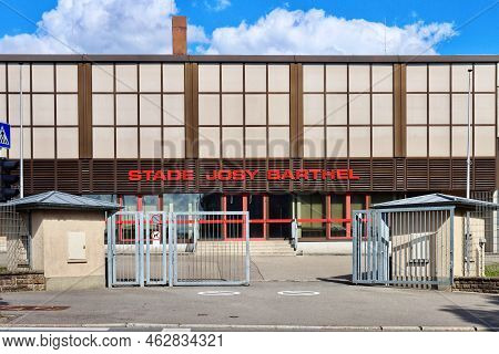 Former National Football Stadium Named After Famous Olympian Josy Barthel. Luxembourg, Luxembourg - 