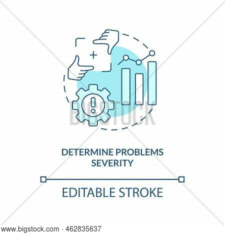 Define Problems Severity Turquoise Concept Icon. Rating Usability Problems Abstract Idea Thin Line I