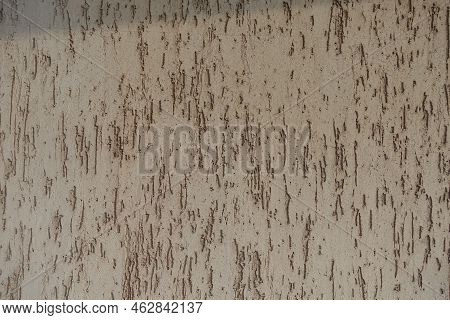 Relief Of Beige Wall With Stucco Worm Finish