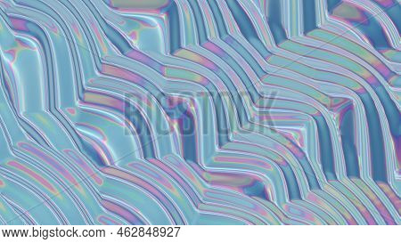 Light Pearlescent Texture With Curved Surface, Effect Of Stripes And Ribbed Surface, 16x9 Landscape 