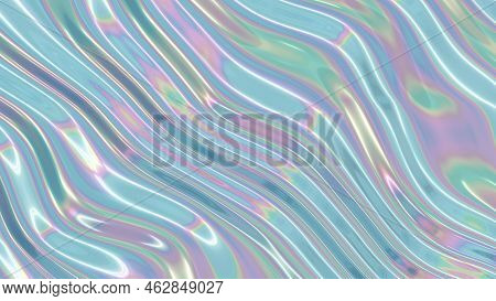 Light Pearlescent Texture Of Creases In The Fabric, Wrinkles Effect, 16x9 Landscape Orientation Back